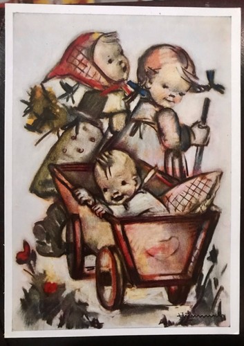Hummel postcard frohe - hummel, “frohe
