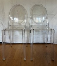 2 KARTELL STÜHLE VICTORIA GHOST von PHILIPPE STARCK Farbe Kristall klar original