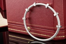 Ecrou de Cartier Armreif Armband mit Muttern in Weißgold Gr. 18 Full Set Schmuck