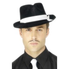 Mafia Hut Gangster schwarz