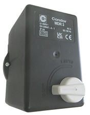 Druckschalter Condor MDR 3  für Kompressor  400V,  10 A,  8-11 bar,  3x1/4 1x3/8