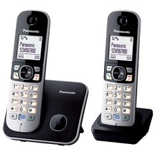 Panasonic KX-TG6812GB Schwarz schnurloses Telefon 2 Mobilteile