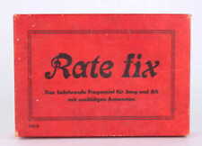 Vintage Rate Fix Das originelle Frage-Spiel 1950er Jahre