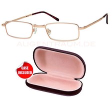 UNISEX LESEBRILLE faltbar gold + gun BRILLE Lesehilfe 1,0 1,5 2,0 2,5 3,0 Neu