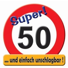 Schild Verkehrsschild Zahl 50