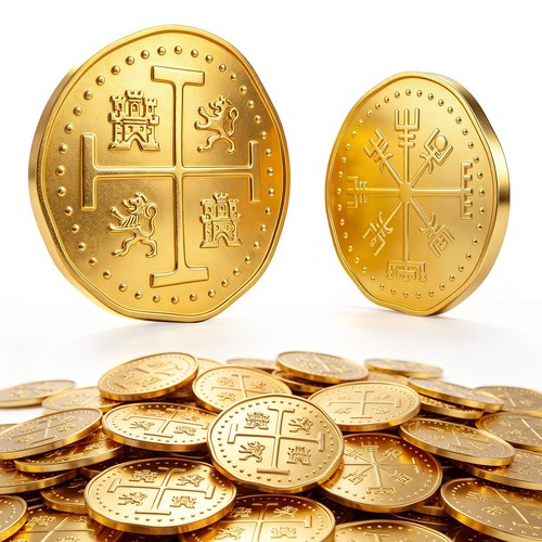 Metall piratenmünzen gold - piratenmünzen,, 30