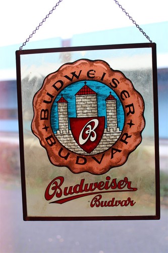 Budweiser budvar glasschild - budweiser,