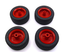 Fischertechnik 4er-Set Gummireifen 60 schwarz/rot (ft-Nr. 38190 + 31879)