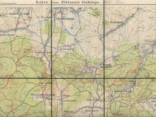 Karte vom zittauer gebirge - vom,