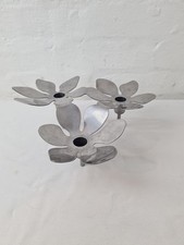 Vintage Ikea Monika Mulder Lotus 3 Edelstahl Blumen Kerzenhalter