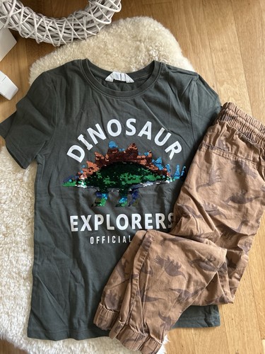 Jungen dino set glitzer - h&m,