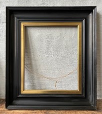 Bilderrahmen Schwarz Art-Deco Falzmaße 51,2 x 43,8 cm Antik Vintage Jugendstil