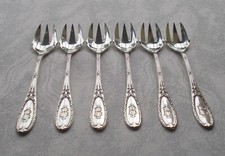 *RAR* Edles Set 6 Austrngabeln Jugendstil Kreuzband Pariser Muster 800er Silber