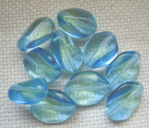 Uranglas perlen blau dm - ,