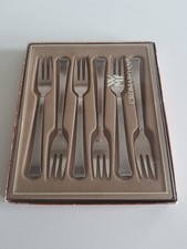 WMF Bauhaus 2500 Art Deco 6 x Kuchengabel 90er Silber