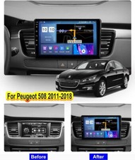 9" 4+64GB Für Peugeot 508 2011-2018 Android 13.0 Autoradio GPS Navi WIFI Carplay