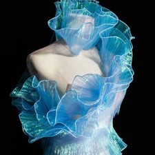 5m Organza Gerüscht Rand