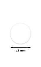 20 x Schrauben Abdeckung, 15 mm in Weiß hochwertiger PVC Aufkleber Abdeckung
