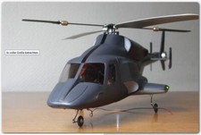 Airwolf / Bell222 -Rumpf für 330er RC-Hubschrauber