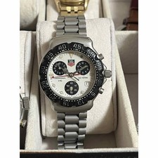 TAG Heuer 2000 Series Chronograph CA1212-R0 White Dial Date 200M Battery lead