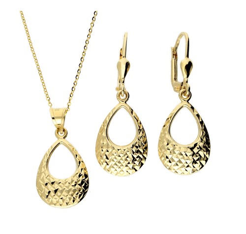 Edles 585 gold schmuckset - edles,