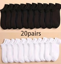 socken jungen Einheisgrösse 20 Paar Neu Preiswert Top Schwarz Weiß Beliebt 35-42