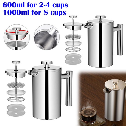 Edelstahl french press - 1l,
