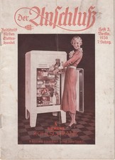 Reklame Zeitschrift Der Anschluß Siemens Kühlschrank Heft 3 Berlin 1936