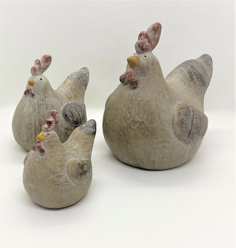 Huhn hühner aus polyresin - huhn, in