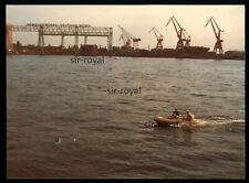 Howaldtswerke Deutsche Werft 1970 - Hamburg Elbe DLRG Schlauchboot - Foto 12x9cm