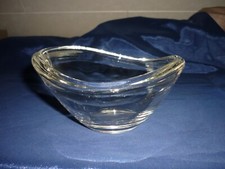 Glasschale Schale Glas oval klar transparent asymmetrische Form