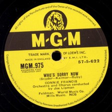 CONNIE FRANCIS Who's sorry now/ You were.. "Romantic 50's" Schellackplatte S6674