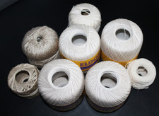 Häkelgarn beige  Filethäkeln Basteln Garn Stricken Reste Paket Manuela Aida neu