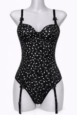 Damen schwarz baskisch Dessous