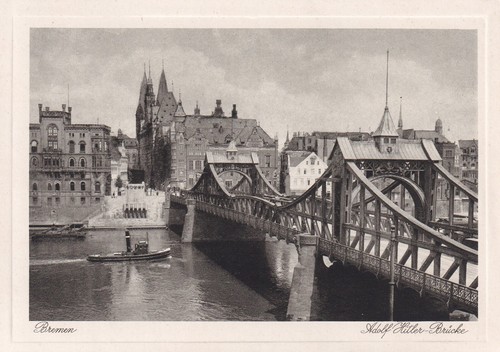 Postkarte bremen brücke - postkarte,