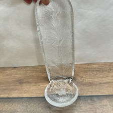 Vintage Glas Wandkerzenhalter Relief klar Teelichthalter