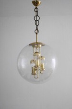 XL Doria space Age sputnik messing Globe Pendelleuchte Big Ball Lampe 70er WOW