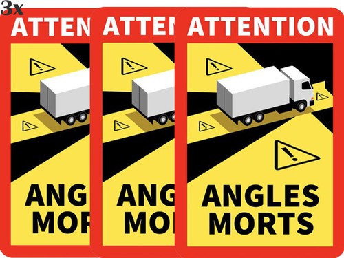 Angles morts aufkleber - 3x,