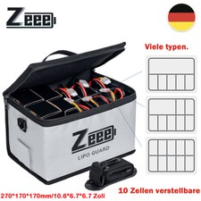 Zeee Lipo Akku Safe Bag Feuerfeste 10Zellen verstellbare Akku Tasche Ladetasche 