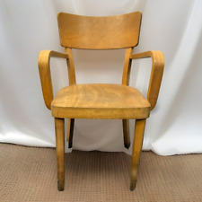1 von 4 Armlehnstuhl Massivholz Kiefer Büro Küche Esszimmer Art Deco Vintage