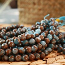 NELLYS Jade blau mit Goldfluss