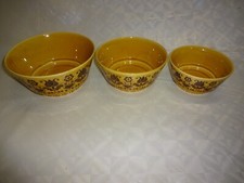 ORGINAL DDR 3 x  Schüsseln Keramik braun 70/80er