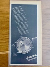 Dugena Superautomatic 1965 Vintage Watch Ad Werbung Reklame Werbeanzeige