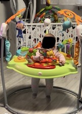 Fisher Price Rainforest Jumperoo CHM 91-9656 Hüpfen Musik Lichter &vieles mehr 