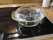 Feuerfester Glas - Kochtopf mit Deckel SIMAX  15 cm Boden