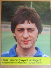 Autogramm Franz Raschid Bayer Uerdingen / 80er aus Kicker-Sportmagazin