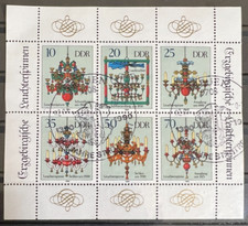 DDR Block gestempelt 1989 MNH Neu Leuchter Erzgebirge Ms