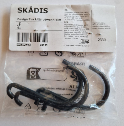Ikea skadis 3x haken - ikea,
