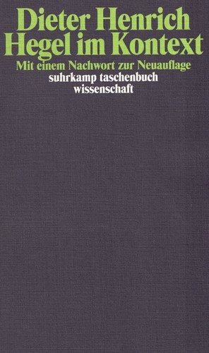 Dieter henrich hegel im - hegel,