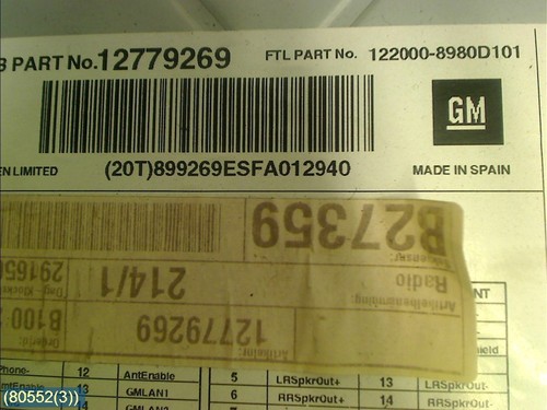 Radio 12779269 saab 9 3 - -,